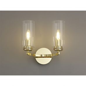 Bfs Lighting Daisy  Wall Lamp Switched, 2 x E14, Polished Gold IL4237HS