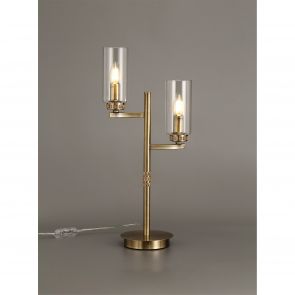 Bfs Lighting Daisy  Table Lamp, 2 x E14, Antique Brass IL8537HS
