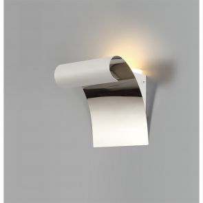 Bfs Lighting Davina Wall Lamp, 1 x 8W LED, 3000K, 560lm, Sand White/Polished Chrome,     IL37
