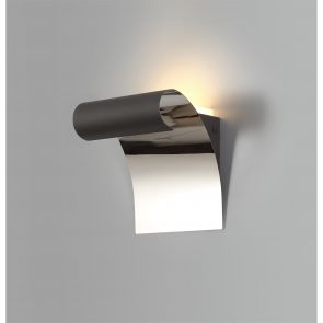 Bfs Lighting Davina Wall Lamp, 1 x 8W LED, 3000K, 560lm, Sand Anthracite/Polished Chrome,