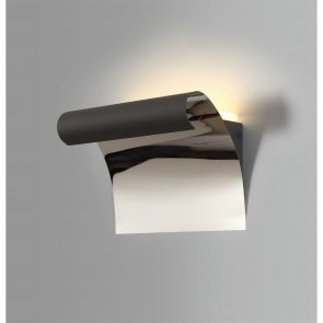 Bfs Lighting Davina Wall Lamp, 1 x 12W LED, 3000K, 840lm, Sand Anthracite/Polished Chrome,