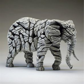 Edge Sculpture Elephant White
