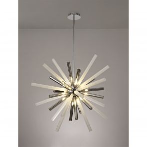 Bfs Lighting Faith Pendant 16 Light G9, Smoked & Frosted/Polished Chrome IL7408HS