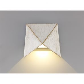 Bfs Lighting Fifi Wall Lamp, 1 x 7W LED, 3000K, 610lm, IP54, White/Gold,     IL2027HS