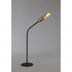 Bfs Lighting Grace Flexible Table Lamp, 1 Light E27, Satin Black/Brushed Copper IL8467HS
