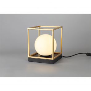 Bfs Lighting Honesty Table Lamp, 1 Light E14, Matt Black/Painted Gold IL6657HS