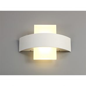 Bfs Lighting Lily Up & Downward Lighting Wall Lamp, 2 x 5W LED, 3000K, 850lm, IP54, Sand Whit