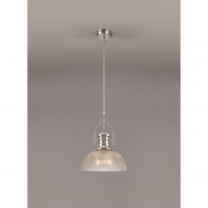 Bfs Lighting Olivia 1 Light Pendant E27 With 35cm Shade, Red/Crachel/Clear Crystal/Black IL73