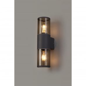 Bfs Lighting Maxine Wall Lamp 2 x E27, IP54, Anthracite/Smoked,     ILMS/6777HS