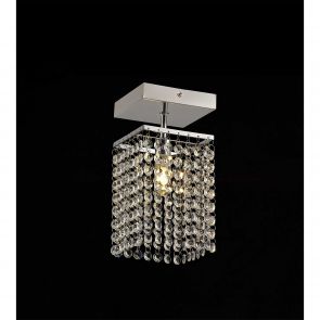  Milana Ceiling Light, 1 x G9, IP44, Polished Chrome/Crystal IL3507HS