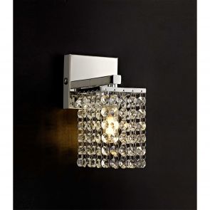  Milana Wall Lamp, 1 x G9, IP44, Polished Chrome/Crystal IL5507HS