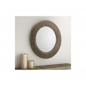 Mirrors Chiswick Small Round Pewter Wall Mirror