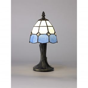  Oona Table Lamp, 1 x E14, White/Blue/Clear Crystal Shade IL6217HS