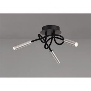 Bfs Lighting Paulina Ceiling, 3 Light Adjustable Arms, 3 x 5W LED Dimmable, 3000K, 930lm, Bla
