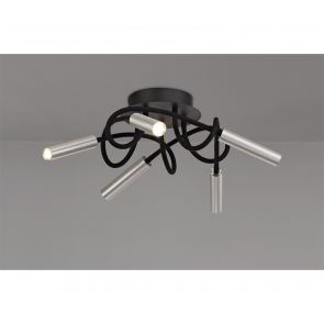 Bfs Lighting Paulina Ceiling, 5 Light Adjustable Arms, 5 x 5W LED Dimmable, 3000K, 1550lm, Bl