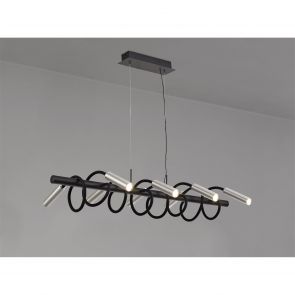 Bfs Lighting Paulina Linear Pendant, 8 Light Adjustable Arms, 8 x 4W LED Dimmable, 3000K, 200