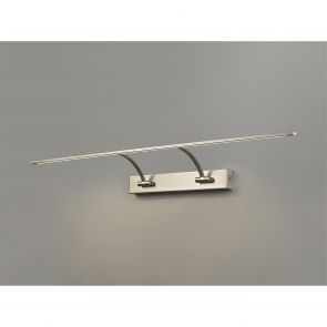 Bfs Lighting Pearl Large 2 Arm Wall Lamp/Picture Light, 1 x 16W LED, 3000K, 1200lm, Satin Nic