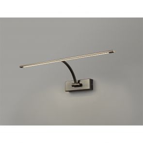 Bfs Lighting Pearl Large 1 Arm Wall Lamp/Picture Light, 1 x 10W LED, 3000K, 850lm, Bronze,
