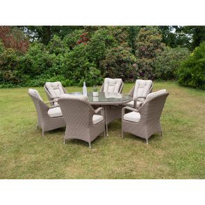 Perth Garden 6 Seat Oval Dining Set