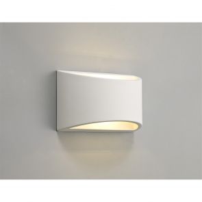 Bfs Lighting Samira Rectangular Wall Lamp, 1 x G9, White Paintable Gypsum IL5717HS