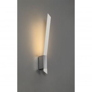 Bfs Lighting Serenity Wall Lamp, 1 x 8W LED, 3000K, 560lm, Sand White/Polished Chrome,     IL