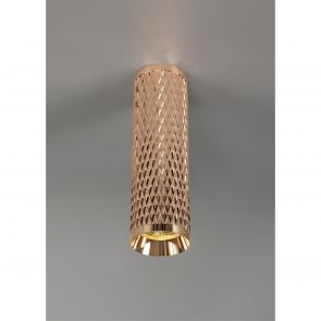 Bfs Lighting Sienna 20cm Surface Mounted Ceiling Light, 1 x GU10, Rose Gold IL1208HS
