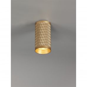 Bfs Lighting Sienna 11cm Surface Mounted Ceiling Light, 1 x GU10, Champagne Gold IL6108HS