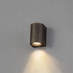 Bfs Lighting Sylvia Curved Wall Lamp, 1 x GU10, IP54, Black/Gold IL1227HS