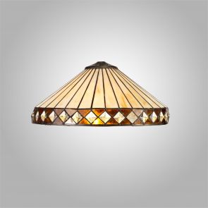 Bfs Lighting Teresa 40cm Shade Only  For Pendant/Ceiling/Table Lamp, Amber/Crachel/Crystal IL