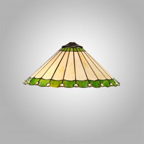 Bfs Lighting Una 40cm Shade Only  For Pendant/Ceiling/Table Lamp, Green/Crachel/Crystal IL142