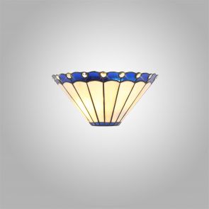 Bfs Lighting Una Wall Lamp, 2 x E14, Blue/Crachel/Crystal IL1527HS