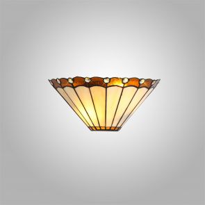 Bfs Lighting Una Wall Lamp, 2 x E14, Amber/Crachel/Crystal IL5427HS