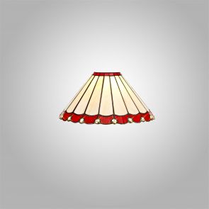 Bfs Lighting Una 30cm Non-Electric Shade, Red/Crachel/Crystal IL6427HS