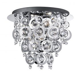 Bfs Lighting Nova 3Lt Flush - Chrome Metal & Acrylic