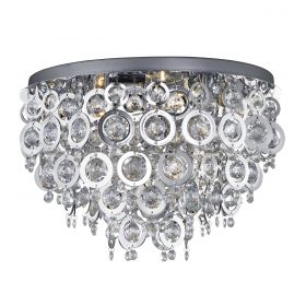 Bfs Lighting Nova 5Lt Flush  -  Chrome, Acrylic Balls & Rings