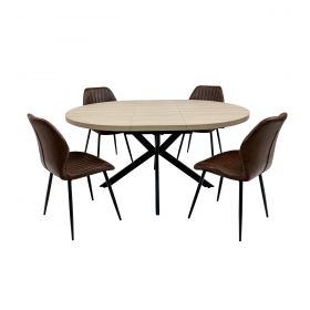 Porto Extending Round Dining Table With Choice of Chairs
