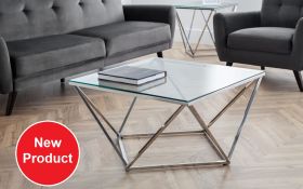 Luna Glass Top Coffee Table