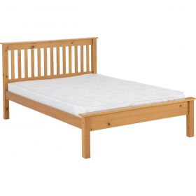 Newquay 4'6 Double Antique Pine Bed Frame LFE
