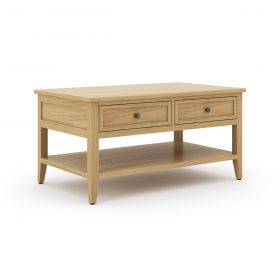 Bellingham Oak Dining Coffee Table with Drawers