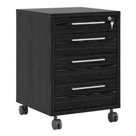 Prime Office  Mobile cabinet in Black Woodgrain