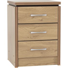 Bridford 3 Drawer Bedside Chest