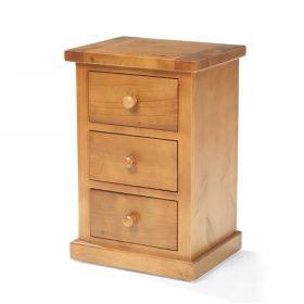 Dartmoor Pine Small  3 Drawer Bedside