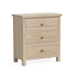 Mansion House Oak White Wash 3 Drawer Chest