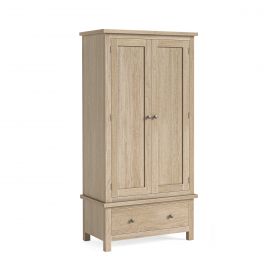 Mansion House Oak White Wash Gents Wardrobe