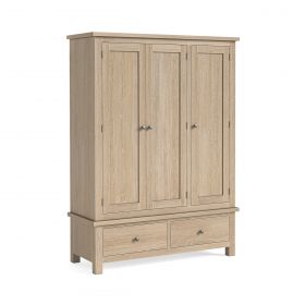 Mansion House Oak White Wash Triple Wardrobe