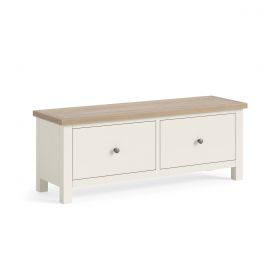 Mansion House White Large 2 Drawer Bench