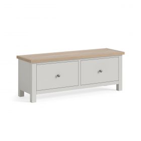 Mansion House Grey Large 2 Drawer Bench