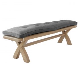 Hereford Dining 2.0m Bench Cushion Grey Check