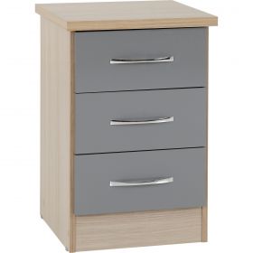 Havana 3 Drawer Bedside