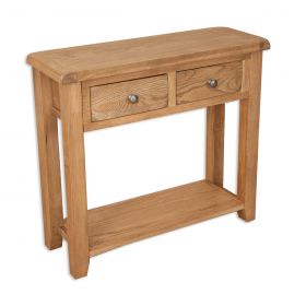 Melksham Oak 2 Drawer Console Table